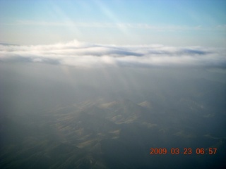 aerial - clouds in the Superstition Mountains