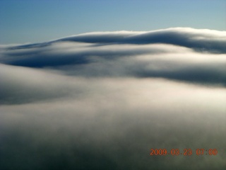 aerial - clouds in the Superstition Mountains