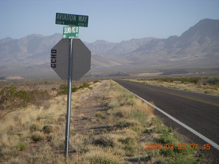 20 6tp. Safford Airport (SAD) run - Aviation Way (Airport Road) sign