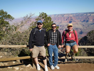 Grand Canyon trip - Ira, Mitch, and Adam at South Kaibab trailhead