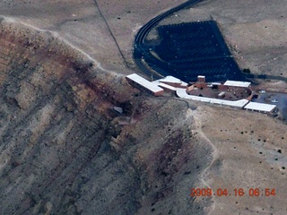 7 6ug. aerial - visitors center and parking lot - meteor crater