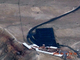 8 6ug. aerial - meteor crater - visitors center and parking lot