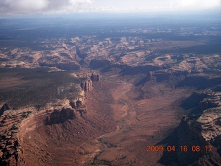67 6ug. aerial - north of Monument Valley