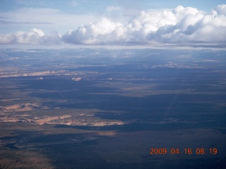 74 6ug. aerial - north of Monument Valley