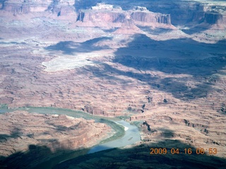 153 6ug. aerial - Canyonlands - Colorado River - Lathrop trail end