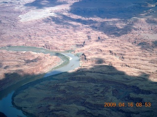 aerial - Canyonlands - Colorado River - Lathrop trail end