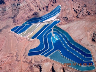 166 6ug. aerial - Canyonlands - evaporation ponds