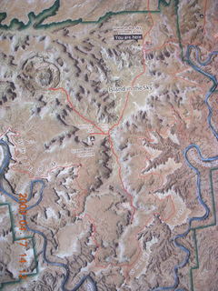 Canyonlands relief map at visitors center