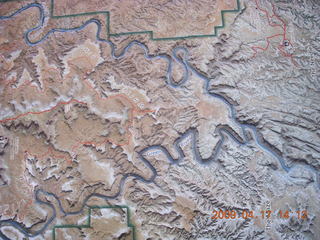 254 6uh. Canyonlands relief map at visitors center