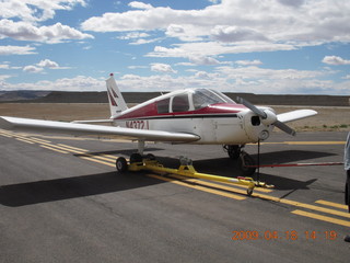 234 6uj. N4372J at Canyonlands (CNY) - flat tire