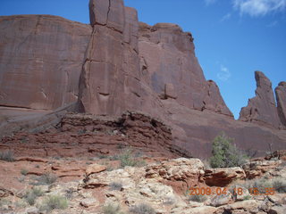 Arches National Park - Park Avenue hike - dark rock or shadow?