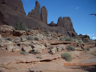 270 6uj. Arches National Park - Park Avenue hike - dark rock or shadow?