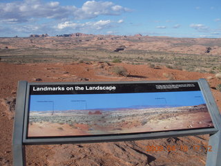 Arches National Park - viewpoint and sign