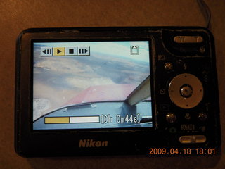 292 6uj. watching back-country landing movie on my camera