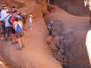 Arches National Park - Fiery Furnace hike - hikers