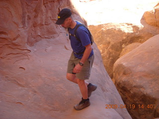 Arches National Park - Fiery Furnace hike - John crossing