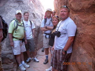 Arches National Park - Fiery Furnace hike - hikers