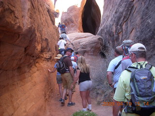 Arches National Park - Fiery Furnace hike - hikers