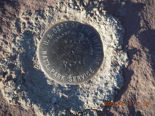 Canyonlands National Park - Murphy Trail run - USGS marker