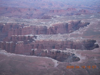 Canyonlands National Park - sunset at Grandview Point - sign