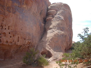 Arches National Park - Devil's Garden hike - two fellows atop Double-O Arch