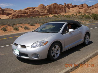 me in my rental car - Mitsubishi Eclipse Spyder