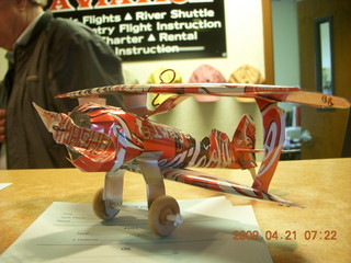 1 6um. Coke can airplane at Red Tail Aviation, Canyonlands (CNY)
