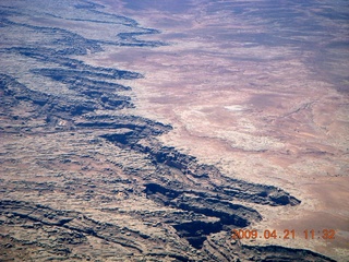 151 6um. aerial - north of Monument Valley