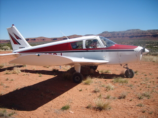 Charles Lawrence photo - Charles and Adam getting ready to fly N4372J at Fry Canyon