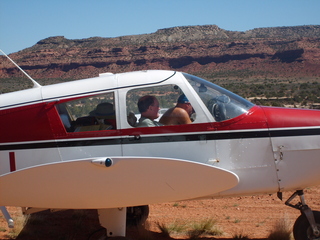 Charles Lawrence photo - Charles and Adam getting ready to fly N4372J at Fry Canyon