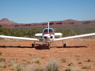 20 6un. Charles Lawrence photo - Charles and Adam landing N4372J at Fry Canyon