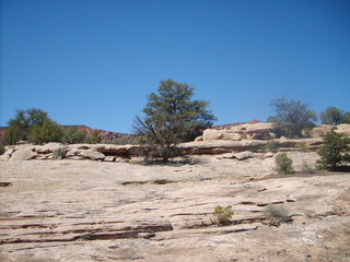 Charles Lawrence photo - climbing out of slot canyon near Fry Canyon