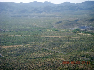 Superstition Mountains, Superior Airport and departure path