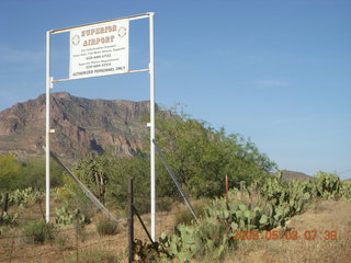 Superior Airport (E81) sign