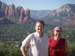 Charles Lawrence photo - Charles Lawrence and Adam at slot canyon near Fry Canyon airstrip