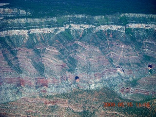 1153 6vf. aerial - Grand Canyon arch below north rim