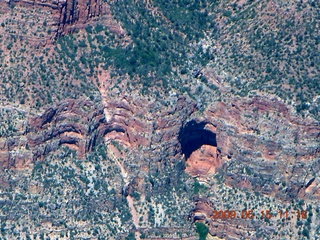 1154 6vf. aerial - Grand Canyon arch below north rim