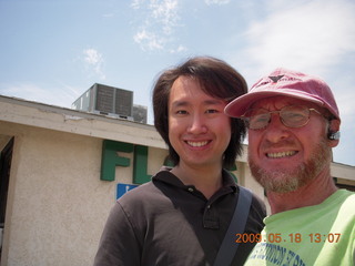 Jack Xu and Adam at Flo's Restaurant, Chino Airport (CNO)