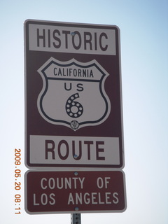 Agua Dolce (L70) run - Route 66 sign