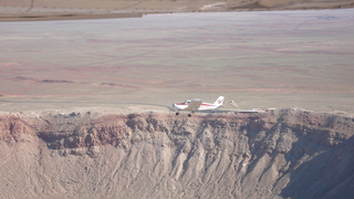 84 6ww. Markus's photo - meteor crater and N4372J in-flight photo