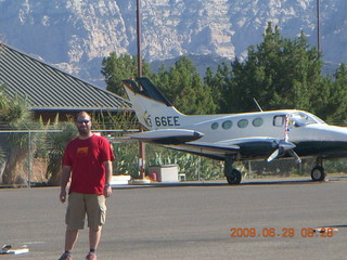 Marcus and nice jet at Sedona Airport (SEZ)