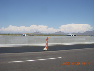 clouds building over McDowell mountains