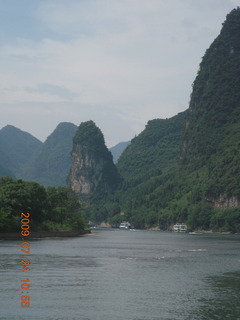 235 6xq. China eclipse - Li River  boat tour