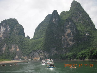 274 6xq. China eclipse - Li River  boat tour