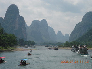 289 6xq. China eclipse - Li River  boat tour