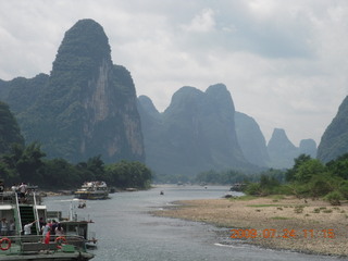 292 6xq. China eclipse - Li River  boat tour