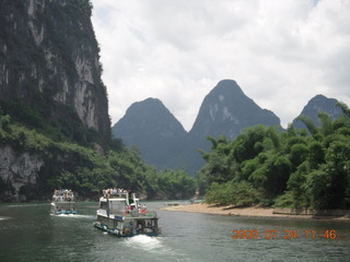 362 6xq. China eclipse - Li River  boat tour