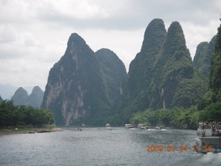 379 6xq. China eclipse - Li River  boat tour