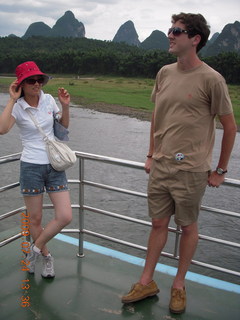 448 6xq. China eclipse - Li River  boat tour - Ling and Darryl