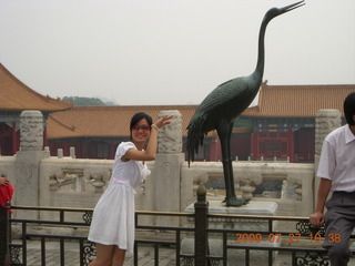 108 6xt. China eclipse - Beijing - Forbidden City bird sculpture